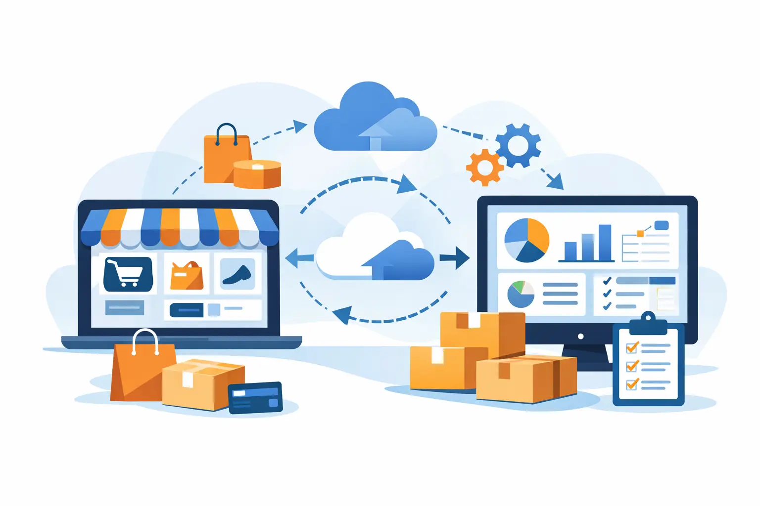 Tienda online conectada a ERP: qué gana tu negocio